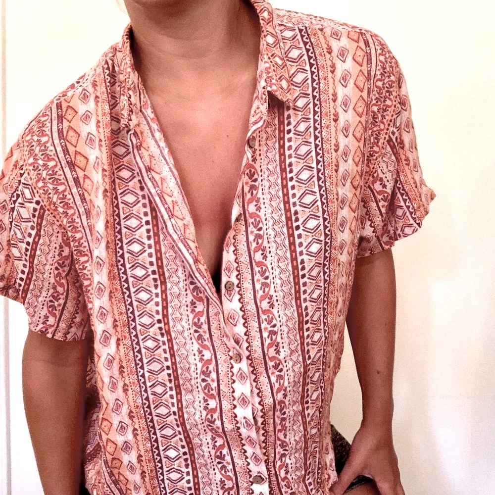 Rachel Zoe linen top large